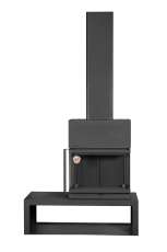 Камин МАДРИД на дровнике Гигант справа черный\белый шамот в Лиде