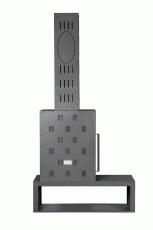 Камин МАДРИД на дровнике Гигант справа черный\белый шамот в Лиде