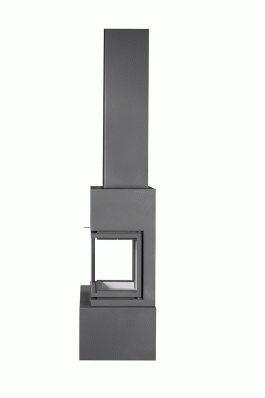 Камин МАДРИД на дровнике Гигант справа черный\белый шамот в Лиде