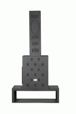 Камин МАДРИД на дровнике Гигант центральный черный\белый шамот в Лиде