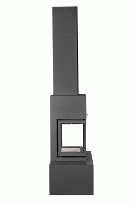 Камин МАДРИД на дровнике Гигант центральный черный\белый шамот в Лиде