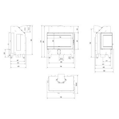 Каминная топка ILDNORD MALMO в Лиде