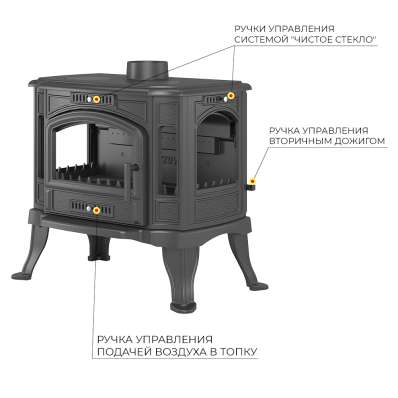 Печь-камин Везувий KZ-14РS Антрацит в Лиде