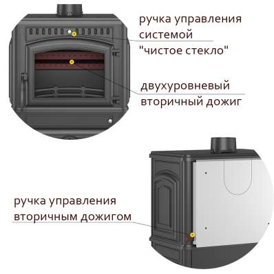 Печь-камин Везувий LV-12 Антрацит в Лиде