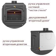 Печь-камин Везувий LV-12РS Антрацит в Лиде