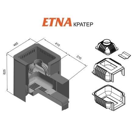 Печь для бани Этна Магма 18 (ДТ-4) в Лиде