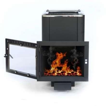 Печь банная чугунная СИБИРЬ 24 Конвекционная Панорамное стекло в Лиде