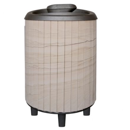 Банная печь ProMetall Атмосфера Про Ламели Окаменевшее дерево перенесённый рисунок в Лиде