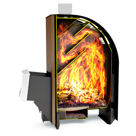 Печь для бани Теплодар Лагуна-12 ТК Панорама в Лиде
