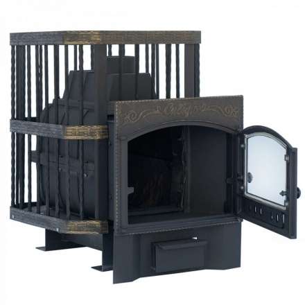 Печь банная Сибирь-24 с каминной дверцей в Лиде