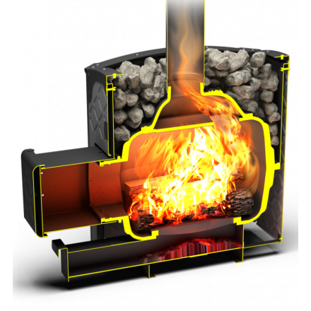 Печь для бани Теплодар Былина-18Ч Панорама в Лиде