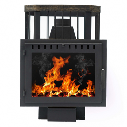 Печь банная Сибирь-24 (панорамное стекло, сетка квадрат) в Лиде