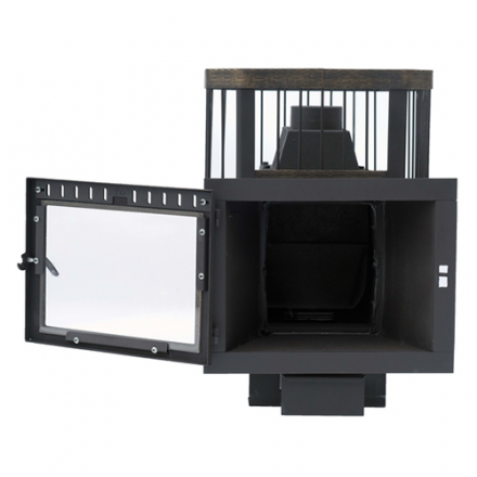 Печь банная Сибирь-24 (панорамное стекло, сетка квадрат) в Лиде