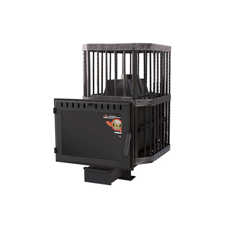 Печь банная Сибирь-24 (панорамное стекло, сетка квадрат) в Лиде