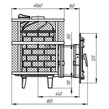 Банная печь ProMetall Атмосфера-М мини сетка в Лиде
