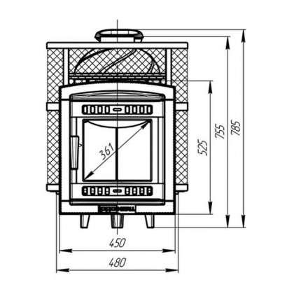 Банная печь ProMetall Атмосфера-М мини сетка в Лиде