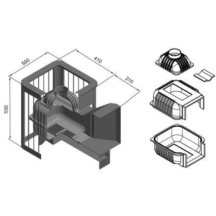 Печь для бани Этна Магма 14 (ДТ-3) в Лиде