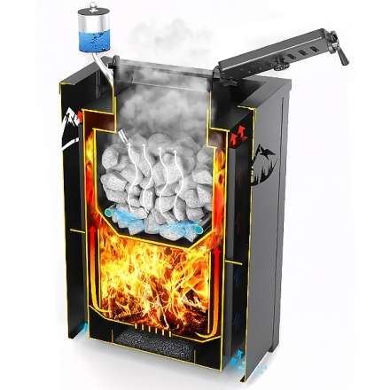 Печь для бани Везувий Эверест Inox 20 (281) в Лиде