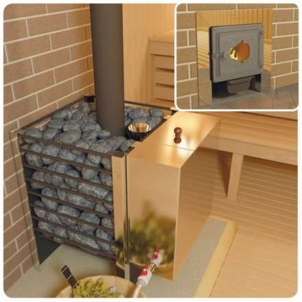 Печь для бани Добросталь Жара-люкс 30 чугунная дверка в Лиде