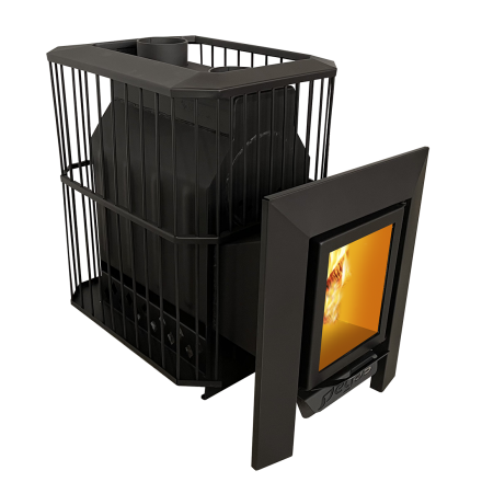 Банная печь Пегас 26 со стеклом сетка фото в Лиде