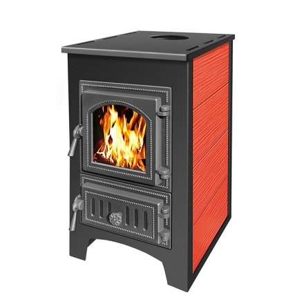 Печь-камин Везувий ПК-01 (270) красная 9 кВт Амазонка бай фото в Лиде