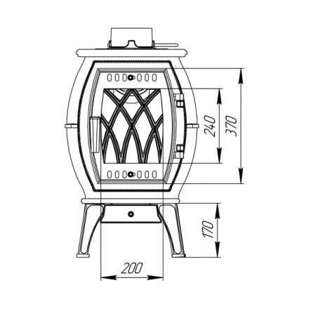 Купить Печь-камин Печь-камин ProMetall Бахта (черная) чугун в Лиде Амазонка бай фото в Лиде