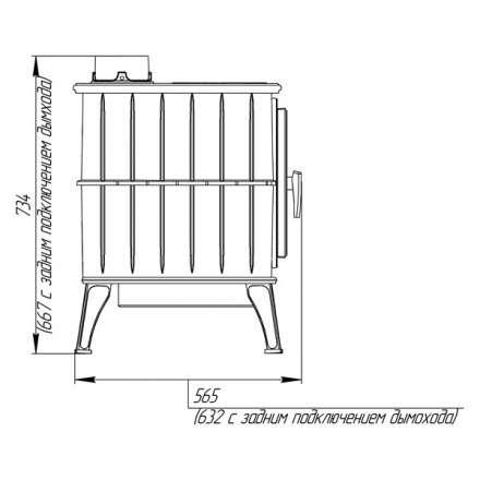 Купить Печь-камин Печь-камин ProMetall Бахта (черная) чугун в Лиде Амазонка бай фото в Лиде
