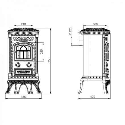 Купить Печь-камин Печь-камин NORDflam Plato чугун в Лиде Амазонка бай фото в Лиде