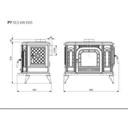 Купить Печь-камин Kawmet P7 LB в интерьере чугунный в Лиде в Лиде