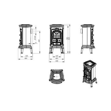 Купить Печь-камин Печь-камин NORDflam Verdo чугун в Лиде Амазонка бай фото в Лиде