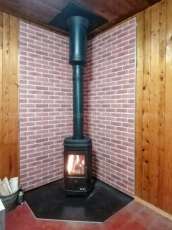 Купить недорогой камин с большим стеклом EVEREST F7 в Лиде в Лиде