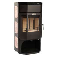 Стальной популярный камин с отделкой шамотом Сибирь 12 фото в Лиде