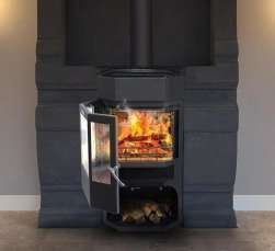 Недорогой камин с отделкой шамотом Сибирь 12 фото в Лиде