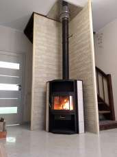 Купить стальной недорогой камин с шамотом Мета-Бел Амур в Лиде фото в Лиде