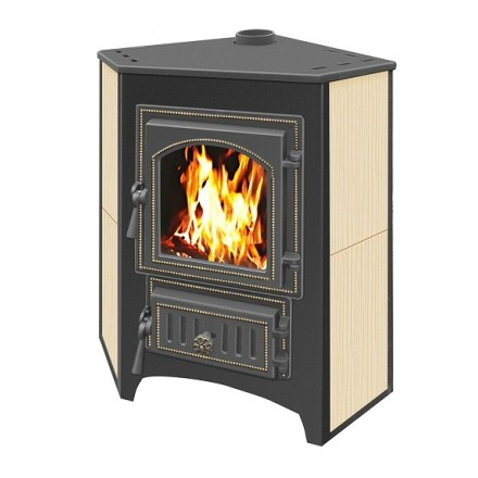 Печь-камин Везувий ПК-01 (220) угловой бежевый 9 кВт Амазонка бай фото в Лиде