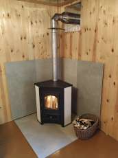 Купить Печь-камин Везувий ПК-01 (220) угловой бежевый 9 кВт в Лиде фото в Лиде