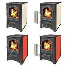 Купить Печь-камин Везувий ПК-01 (205) с плитой и т/о красн.12 кВт в Лиде в Лиде