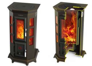 Стальная печь Термофор Статика Секста, чёрная бронза фото в Лиде