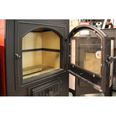 Купить Печь-камин Везувий ПК-01 (270) с плитой  красная 9 кВт в Лиде в Лиде