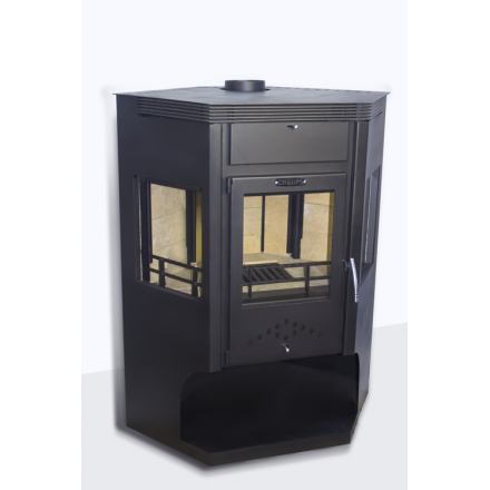 Стальной камин Сибирь 15 с дровницей фото в Лиде