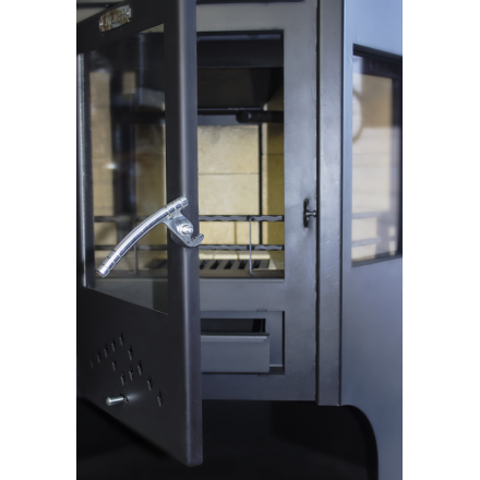 Стальной недорогой камин Сибирь 15 с дровницей фото в Лиде