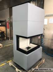 Стильный камин с большим стеклом Родос 800 фото в Лиде