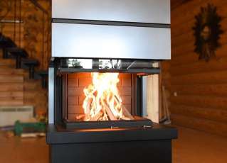 Стальной камин Родос 800 фото в Лиде