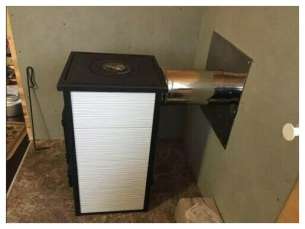 купить Печь-камин Везувий ПК-01 (270) c плитой бежевая 9 кВт в Лиде в Лиде