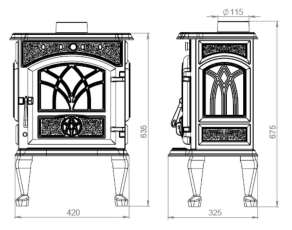 Недорогой камин Сибирь 7 чугунная фото в Лиде