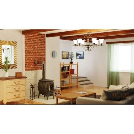 Купить Печь-камин Печь-камин ProMetall Бахта (серая) чугун в Лиде Амазонка бай фото в Лиде