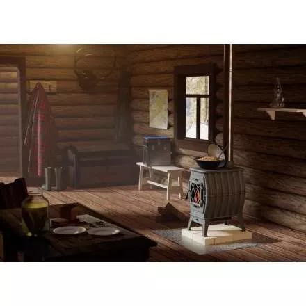 Купить Печь-камин Печь-камин ProMetall Бахта (серая) чугун в Лиде Амазонка бай фото в Лиде