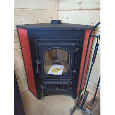 Купить Печь-камин Везувий ПК-01 (220) с конфоркой угловой красный 9 кВт в Лиде в Лиде