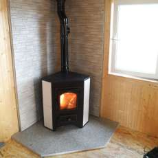 Купить Печь-камин Везувий ПК-01 (220) с конфоркой угловой бежевый 9 кВт в Лиде в Лиде