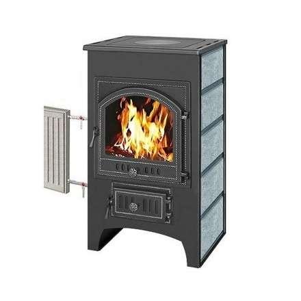 Печь-камин Везувий ПК-02 (205) с плитой и т/о змеевик 12 кВт купить в Лиде